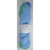 Woolly Crafty Prints Knitting Yarn 100% Pure Wool 8 Ply, 100g Hanks #70 SKIES