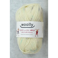 Woolly Jack &amp; Jill Knitting Yarn 100% Pure Wool 4 Ply, 50g Ball #130 WHITE
