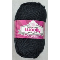 Crucci&#39;s WOOLLY 8 Ply 100% Pure Wool Machine Wash, 50g Ball, CHARCOAL