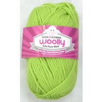 Crucci's WOOLLY 8 Ply 100% Pure Wool Machine Wash, 50g Ball, LIME