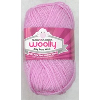 Crucci's WOOLLY 8 Ply 100% Pure Wool Machine Wash, 50g Ball, PINK