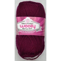 Crucci&#39;s WOOLLY 8 Ply 100% Pure Wool Machine Wash, 50g Ball, MAROON