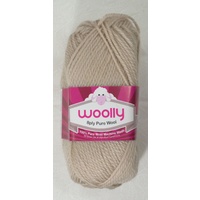 Crucci's WOOLLY 8 Ply 100% Pure Wool Machine Wash, 50g Ball, #318 NATURAL