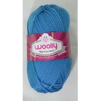 Crucci's WOOLLY 8 Ply 100% Pure Wool Machine Wash, 50g Ball, #319 TURQUOISE