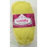 Crucci's WOOLLY 8 Ply 100% Pure Wool Machine Wash, 50g Ball, #321 YELLOW