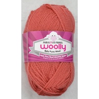 Crucci's WOOLLY 8 Ply 100% Pure Wool Machine Wash, 50g Ball, WARM PINK