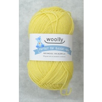 Woolly Perfect For Babies Knitting Yarn, 90% Wool 4 Ply, 50g Ball #304 LEMON