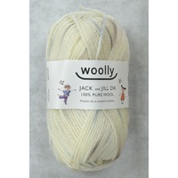 Woolly Jack & Jill DK Knitting Yarn, 100% Pure Wool 8 Ply, 50g Ball #859 WHITE GREY BLUE