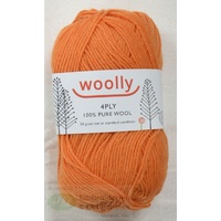 Crucci&#39;s Woolly Machine Wash 4 Ply Knitting Yarn, 100% Wool, 50g Ball #7 ORANGE