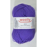Crucci's Woolly Machine Wash 4 Ply Knitting Yarn, 100% Wool, 50g Ball #8 REGAL BLUE