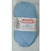 Crucci&#39;s Woolly Machine Wash 4 Ply Knitting Yarn, 100% Wool, 50g Ball #11 SKY BLUE