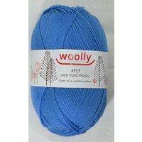 Crucci's Woolly Machine Wash 4 Ply Knitting Yarn, 100% Wool, 50g Ball #13 DUCK BLUE