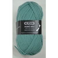 Crucci Sporte Knitting Yarn, Pure Wool, 14 Ply, 100g Ball #119 SOFT GREEN
