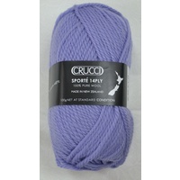 Crucci Sporte Knitting Yarn, Pure Wool, 14 Ply, 100g Ball #120 SOFT LILAC