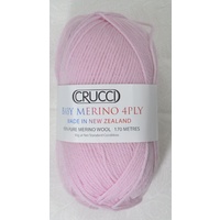 Crucci Baby Merino Knitting Yarn, 100% Pure Wool, 4 Ply, 50g Ball #3 PIGLET