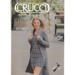 Crucci Knitting Pattern 1468, Long Line Coat, For 18 Ply Wool