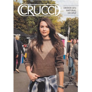 Crucci Knitting Pattern 1472, Womans Sweater, Sizes XS to XXL