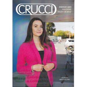 Crucci Knitting Pattern, Roll Collar Cardigan, For DK Machine Wash 8ply