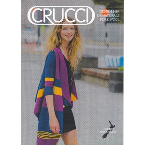 Crucci Knitting Pattern 1484, Waterfall Cardigan, DK Naturals Pure Wool