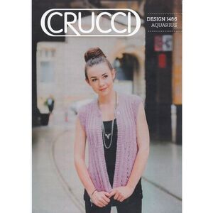 Crucci Knitting Pattern 1486, Sleeveless Vest, Designed for use 12 Ply Yarn