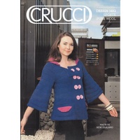 Crucci Knitting Pattern 1492, 3/4 Sleeve Jacket, Designed for Sporte 14 Ply Pure Wool