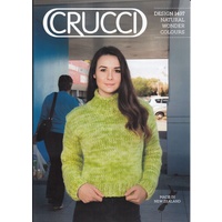 Crucci Knitting Pattern 1497, Long Sleeve Sweater, Designed for 18 Ply Pure Wool