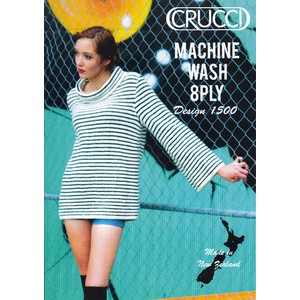 Crucci Knitting Pattern 1500, Striped Sloppy Joe, Sizes S to XL