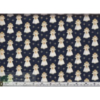 Makower UK Cotton Prints, Novelty Christmas Navy Blue, 112cm Wide