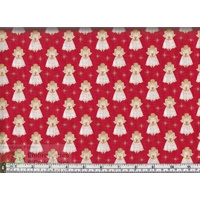 Makower UK Fabrics Cotton Prints, Novelty Christmas Red, 112cm Wide