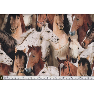 Whistler Studios 100% Cotton Fabric, One Of A Kind, HORSES, 110cm Wide Per 50cm