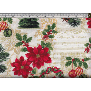 Whistler Studios 100% Cotton Fabric, NOEL, 110cm Wide Per METRE