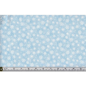 Whistler Studios 100% Cotton Fabric, Winter Wishes, SKY, 110cm Wide Per METRE