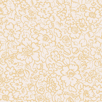 Liberty Floral, Gold On Cream, 112cm wide, 76cm REMNANT