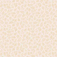 Luetenegger Mint Leaves, Gold On Cream, 110cm wide per 50cm
