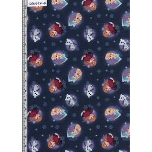 Disney Frozen, Frozen Snowflakes Navy 110cm Wide Cotton Fabric