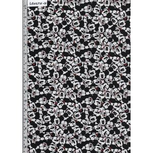 Disney Mickey Tossed Stack White, It&#39;s A Mickey Thing 110cm Wide Cotton Fabric