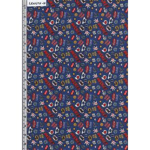 Disney Mickey Totally Got This Blue, It&#39;s A Mickey Thing 110cm Wide Cotton Fabric