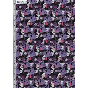 Disney Diabolical Villains Purple, Villains Collection 110cm Wide Cotton Fabric