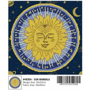 Diamond Dotz SUN MANDALA DA.49304, 5D Multi Facet Diamond Art Kit, 32 x 32cm