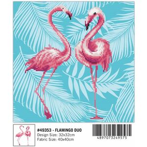 Diamond Dotz FLAMINGO DUO, 5D Multi Facet Diamond Painting Kit, 32 x 32cm