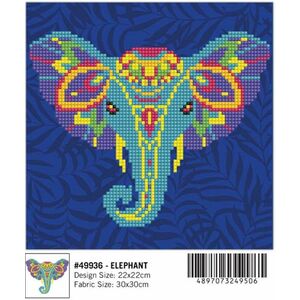 Diamond Dotz ELEPHANT, 5D Multi Facet Diamond Art Kit, 22 x 22cm