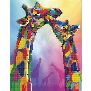 Diamond Dotz GIRAFFES DA.50463, 5D Multi Faceted Diamond Painting Kit