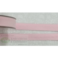Cotton Bias Binding, 12mm Single Folded, FULL 20 Metre ROLL, BABY PINK
