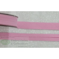 Cotton Bias Binding, 12mm Single Folded, Per Metre PINK