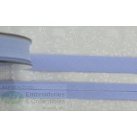 Cotton Bias Binding, 12mm Single Folded, FULL 20 Metre ROLL, POWDER BLUE