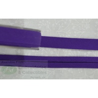 Cotton Bias Binding, 12mm Single Folded PURPLE 2.1m REMNANT