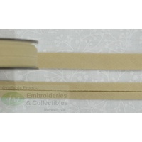Cotton Bias Binding, 12mm Single Folded, Per Metre TEA STAIN or SAND
