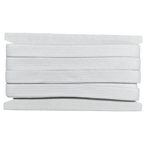 Unbranded Knitted Elastic White 12mm, aprox 9m per card