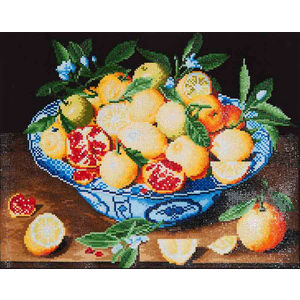 Diamond Dotz 5D Embroidery Facet Art Kit, Still Life Lemons, Oranges Pomegranate