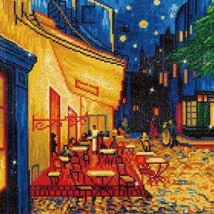 Diamond Dotz CAFE AT NIGHT (Van Gogh) DD10.005, 5D Multi Faceted Diamond Painting Kit